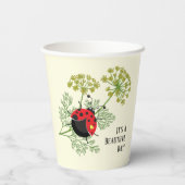 Cute Ladybug | Mooie dag Papieren Bekers (Achterkant)