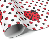 Cute ladybug-patroon cadeaupapier (Rol Hoek)