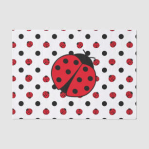 Cute ladybug-patroon tissuepapier