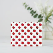 Cute Ladybug Pattern Briefkaart (Staand voorkant)
