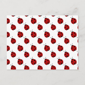 Cute Ladybug Pattern Briefkaart