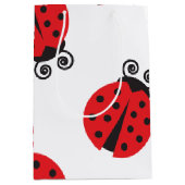 Cute Ladybug Pattern Medium Cadeauzakje (Voorkant)