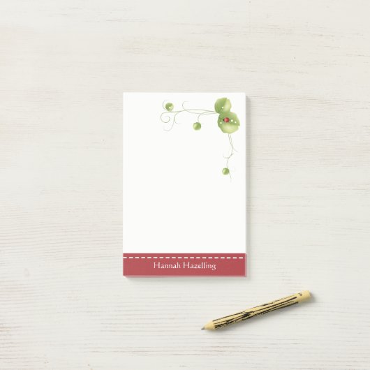 Cute Ladybug Personalized Note Pad (Op bureau)