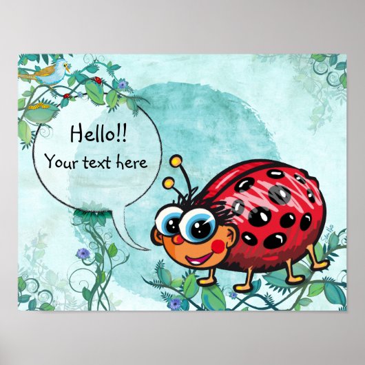 Cute LadyBug Poster (Voorkant)
