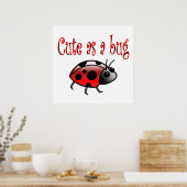 Cute Ladybug Poster (Keuken)