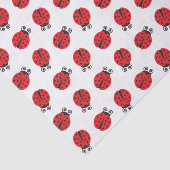 Cute Ladybug Red en Black Tissuepapier (Detail)