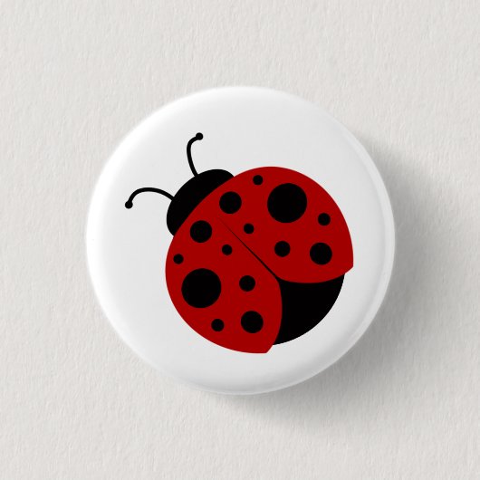 Cute Ladybug Ronde Button 3,2 Cm (Voorkant)