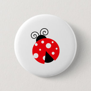 Cute Ladybug Ronde Button 5,7 Cm