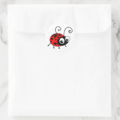 Cute Ladybug Ronde Sticker (Tas)