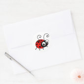 Cute Ladybug Ronde Sticker (Envelop)