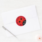 Cute Ladybug Ronde Sticker (Envelop)