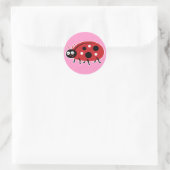 Cute Ladybug Ronde Sticker (Tas)