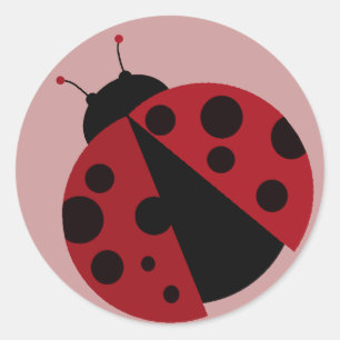 Cute Ladybug Ronde Sticker