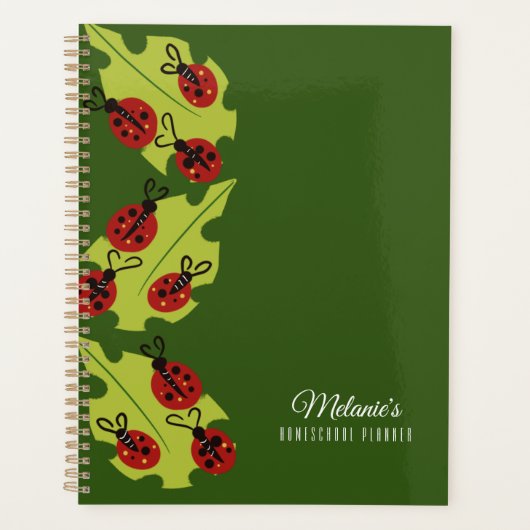 Cute Ladybug Teacher School Homeschool Planner (Voorkant)