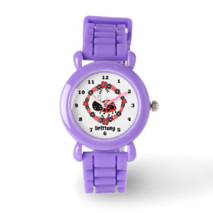 Cute ladybug voegt naam toe horloge