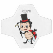 Cute ladybug with top hat and tie cartoon (Plat)