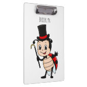 Cute ladybug with top hat and tie cartoon  klembord (Rechts)