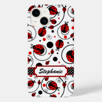 Cute Ladybugs and Swirls Name