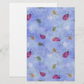 Cute Ladybugs Briefpapier (Voorkant / Achterkant)