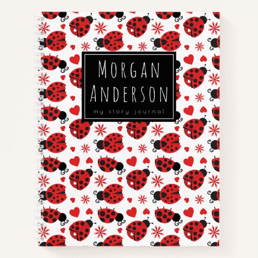 Cute Ladybugs Custom School Notitieboek (Voorkant)