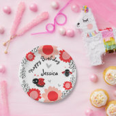 Cute Ladybugs First Birthday Party Bord (Feest)