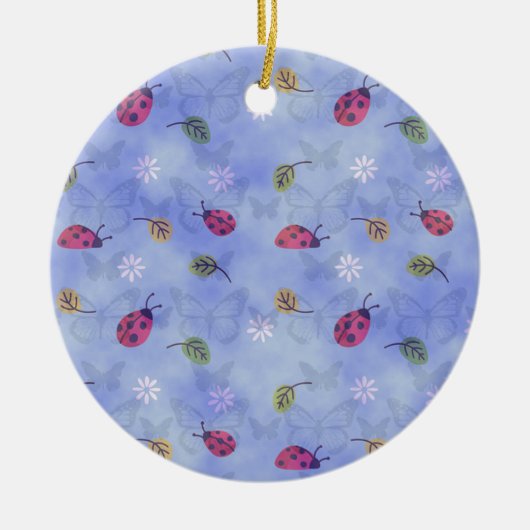 Cute Ladybugs Keramisch Ornament (Voorkant)