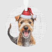 Cute Lakeland Terrier Chien de Noël (dos)
