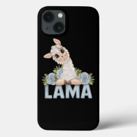 CUTE LAMA FLORAL Coque-Mate coque iphone