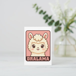 Cute lama illustratie ontwerp advieskaart