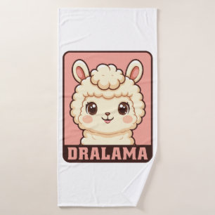Cute lama illustratie ontwerp bad handdoek
