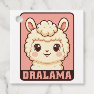 Cute lama illustratie ontwerp bedankjes labels