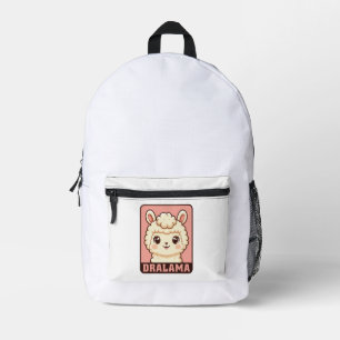 Cute lama illustratie ontwerp bedrukte rugzak