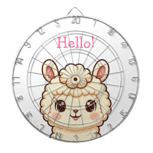 Cute lama illustratie ontwerp dartbord