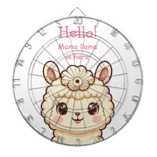 Cute lama illustratie ontwerp dartbord