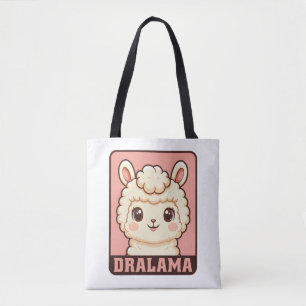 Cute lama illustratie ontwerp draagtas