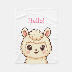 Cute lama illustratie ontwerp fleece deken