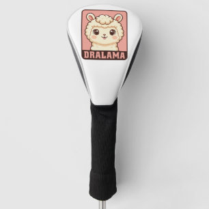 Cute lama illustratie ontwerp golfheadcover