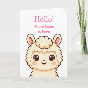 Cute lama illustratie ontwerp kaart