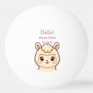 Cute lama illustratie ontwerp pingpongballen