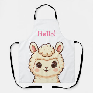 Cute lama illustratie ontwerp schort