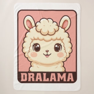 Cute lama illustratie ontwerp sherpa deken