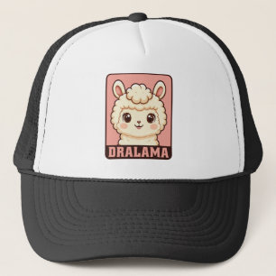 Cute lama illustratie ontwerp trucker pet