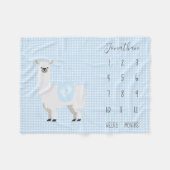 Cute Lama Polka Dot Baby Milestone Fleece Deken (Voorkant (Horizontaal))