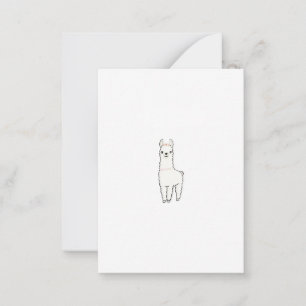 Cute lama thema kaart notitiekaartje