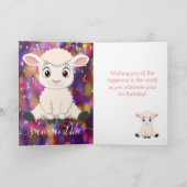 Cute lamb 1st Birthday Kaart (Binnen)