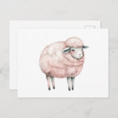 Cute lamb baby bodysuit briefkaart (Voorkant / Achterkant)