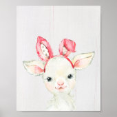 Cute Lamb Boerderij Nursery Art Print (Voorkant)