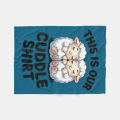 Cute Lamb Couple This Is Our Cuddle  Fleece Deken (Voorkant (Horizontaal))