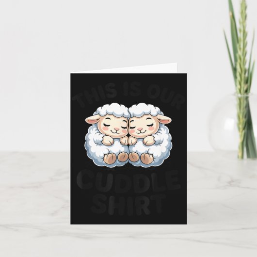 Cute Lamb Couple This Is Our Cuddle  Kaart (Voorkant)
