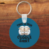 Cute Lamb Couple This Is Our Cuddle  Sleutelhanger (Voorkant)